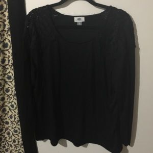 Old Navy Lace Shoulder Top